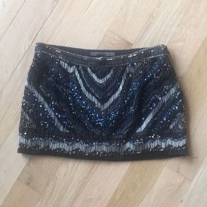 All saints hand embellished mini skirt